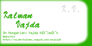 kalman vajda business card